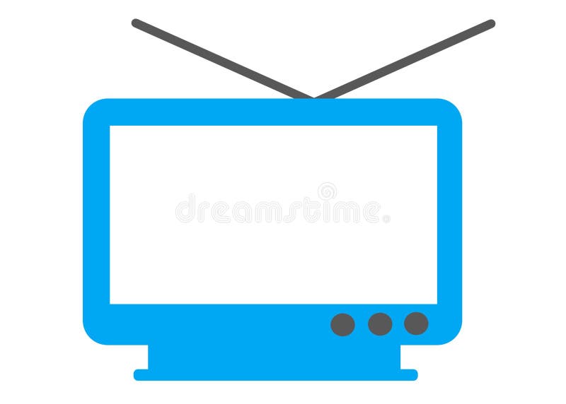 A Vintage Turquoise Light Blue Television TV Set with Antenna and