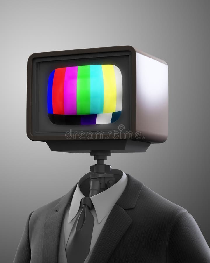 Vintage TV set robot royalty free illustration Vintage TV set robot royalty free illustration