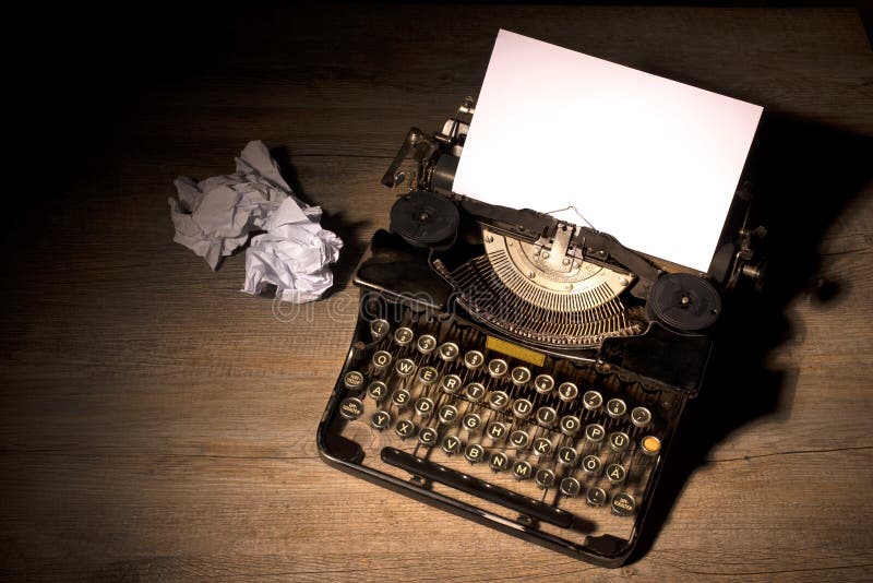 Old Typewriter with a Sheet of Paper Stock Photo - Image of elements,  composition: 18315082