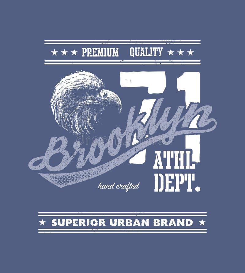 Vintage Urban Typography with Eagle Head Stock Vector - Illustration of ...