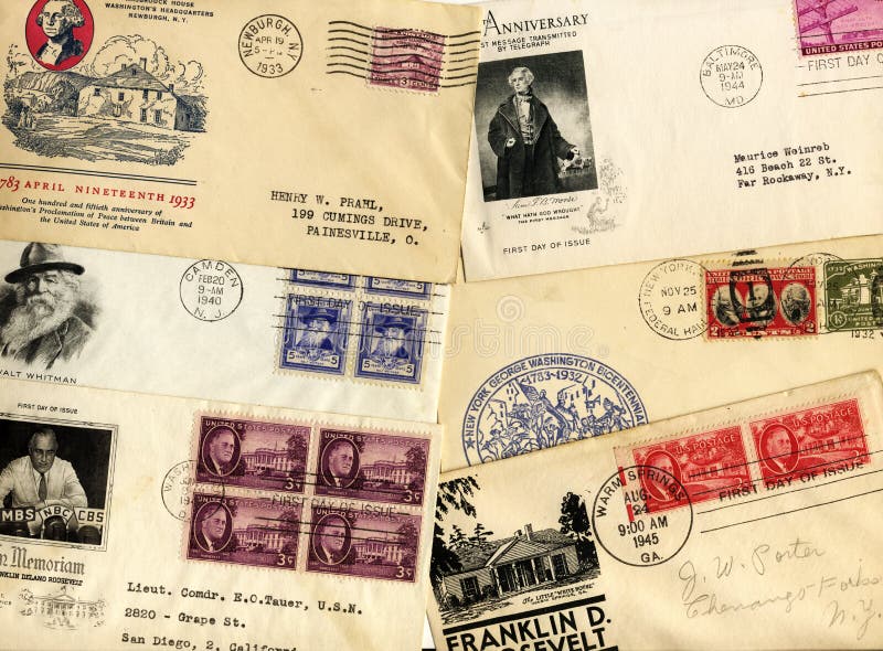 Vintage USA envelope royalty free stock image