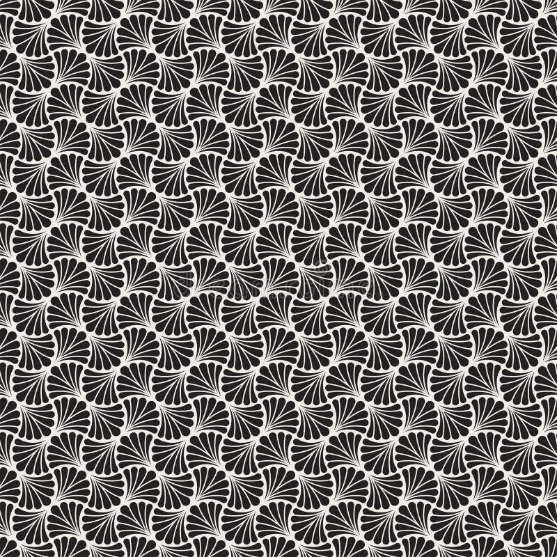 Japanese Ornamental Vector Background. Art Deco Floral Seamless Pattern. Geometric decorative texture.