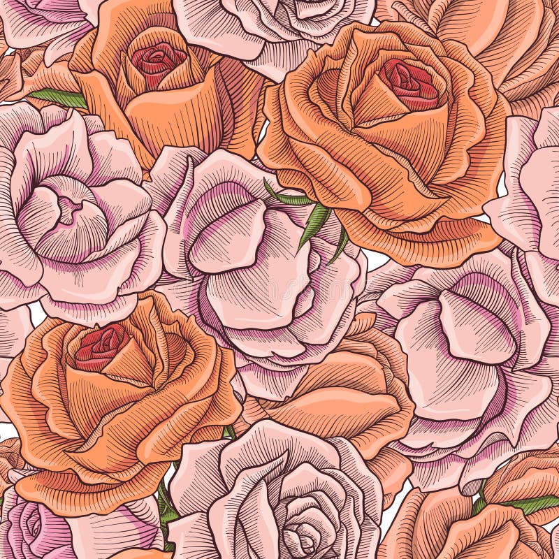 Vintage vector floral seamless pattern