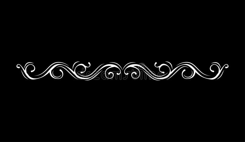 Vintage Vector Line Element. Calligraphic Decorative Divider Border ... Vintage Swirl Patterns