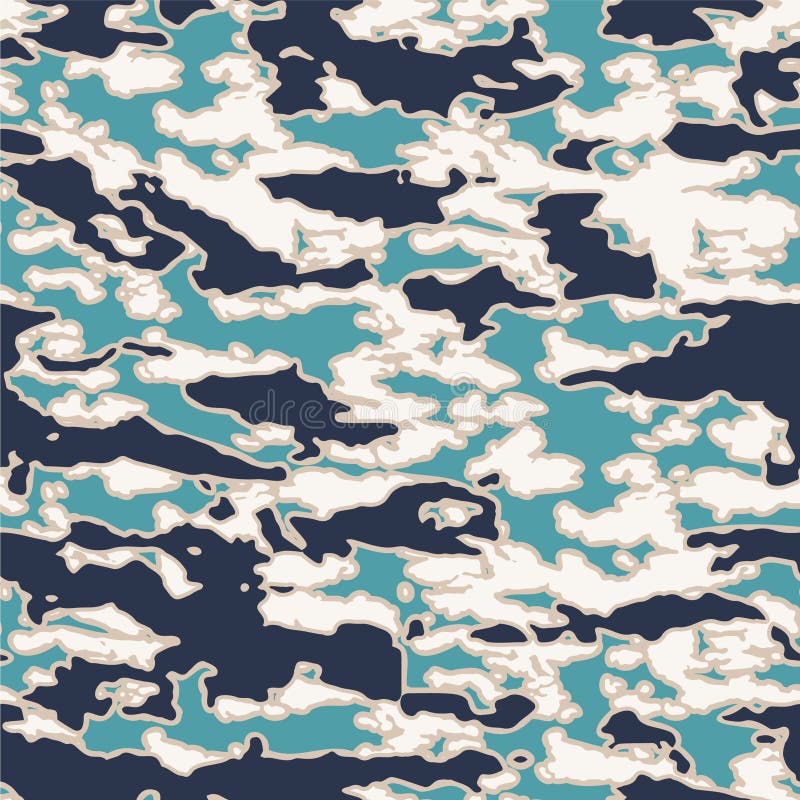 Abstract Navy Mimetic Camouflage Wallpaper Stock Vector - Illustration ...