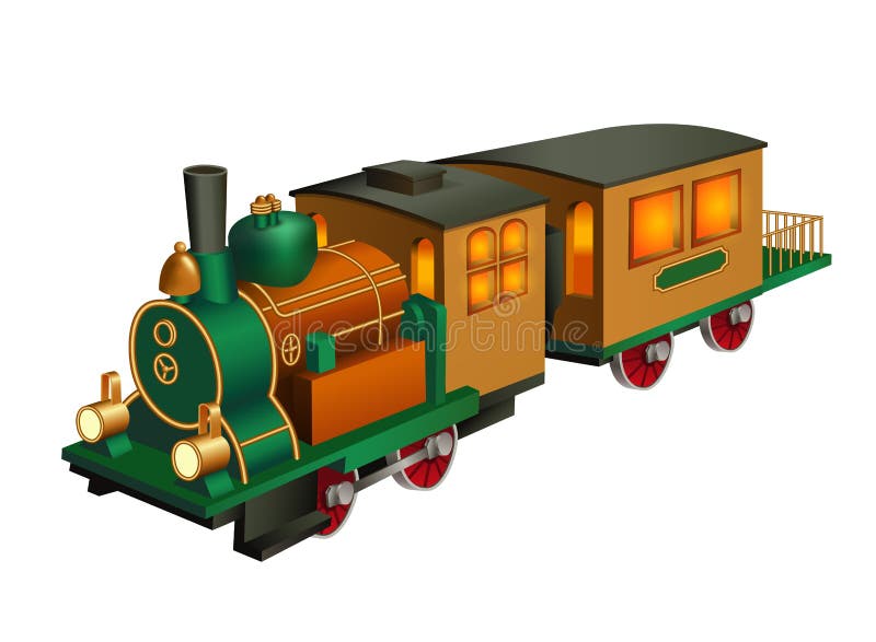 Free Vintage Image ~ Toy Train Clip Art - The Old Design Shop