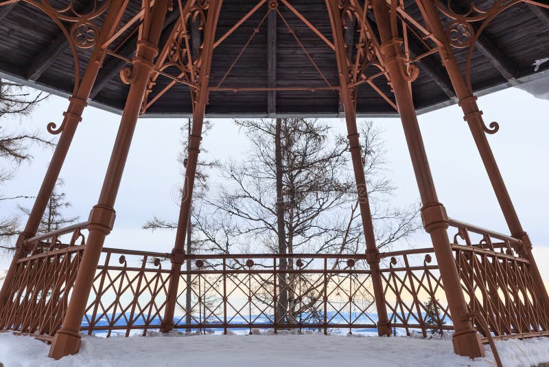 Vintage viewpoint in the popular ski and hiking Hrebienok resort