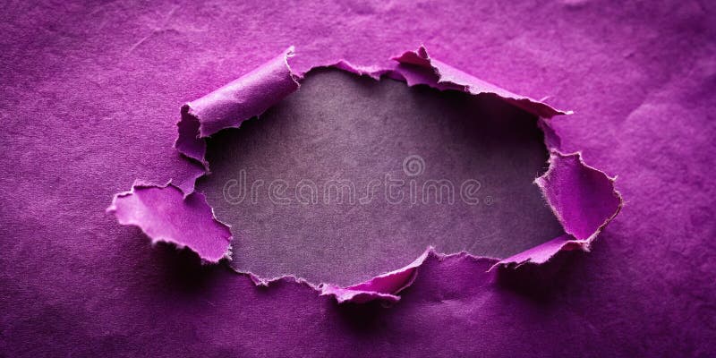 Vintage Violet Hintergrund mit Torn Paper Edge und Loch a Grunge Textur für Design Inspiration. vektor abbildung
