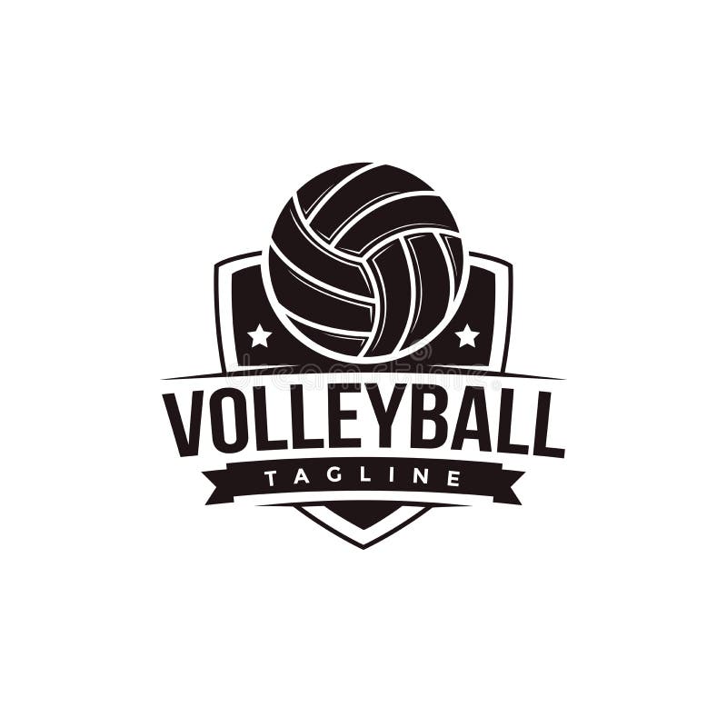 Vintage Volley Club, Tournament, Volleyball Logo Icon Vector Stock