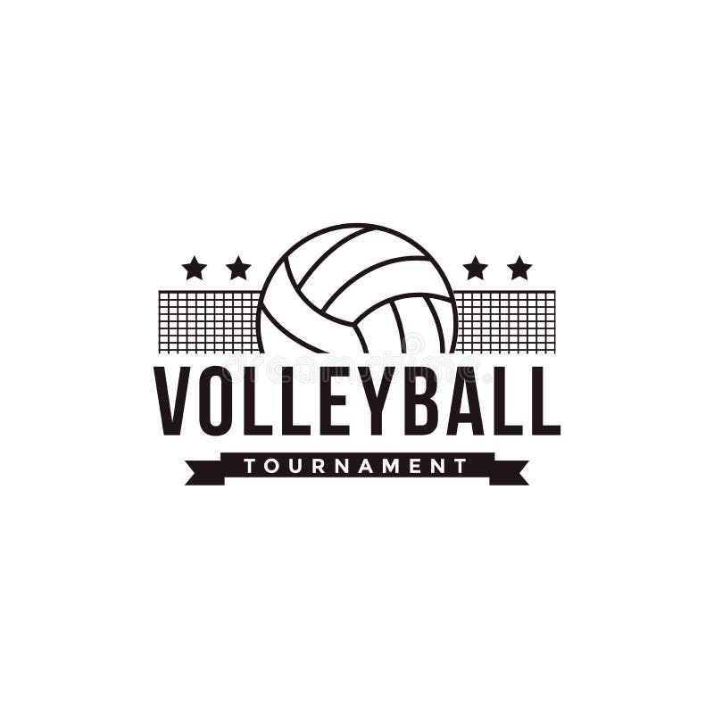 Vintage Volley Club, Tournament, Volleyball Logo Icon Vector Stock ...