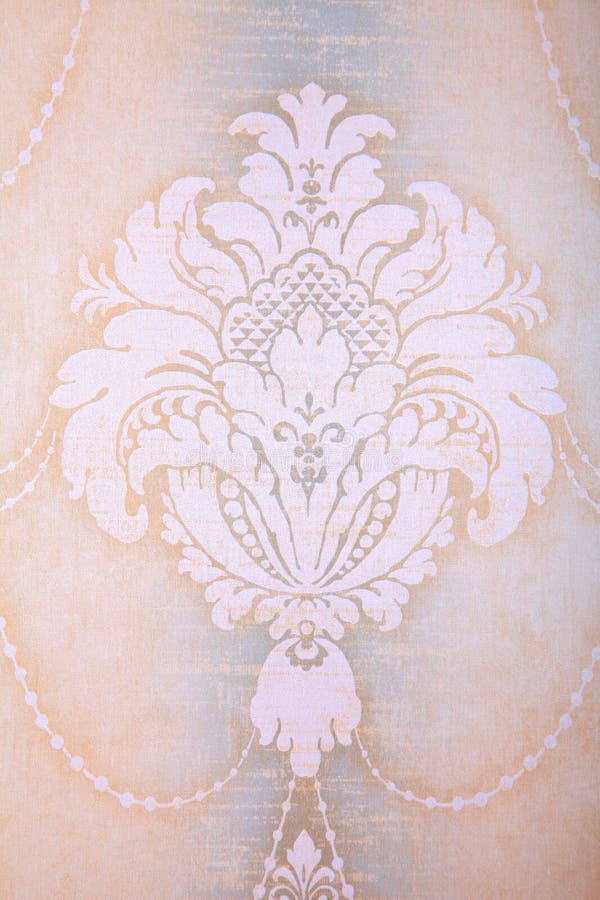 Vintage wallpaper background with beige vignette victorian patte royalty free stock photos