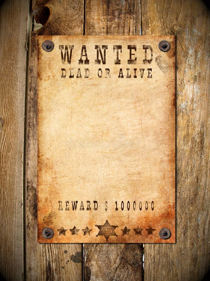 Vintage wanted poster