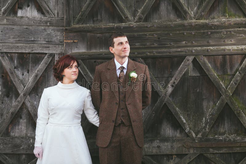 Vintage wedding couple