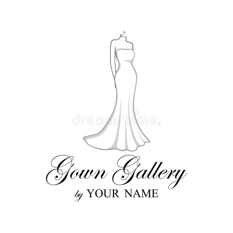 Vintage Wedding Dresses Boutique Logo, Bridesmaid Gown Logo, Bridal ...