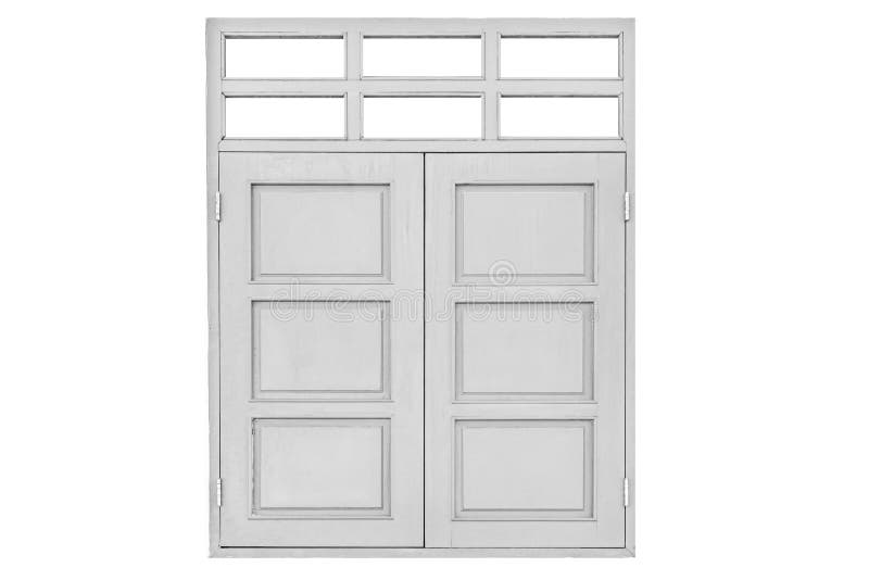 White Painted Wooden Window Frame Isolated on a White Background Stock Image Image of