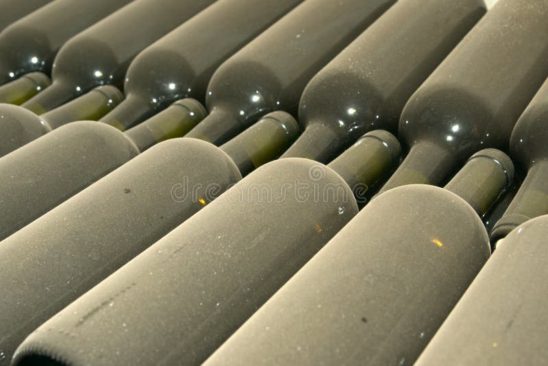 Vintage Wine Bottles in Row Stock Photo Image of cork, store 5488878