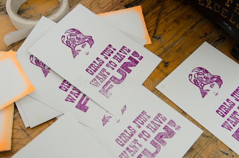 Vintage Wise Quotes Screen Printed and Drying Stock Photo Image of