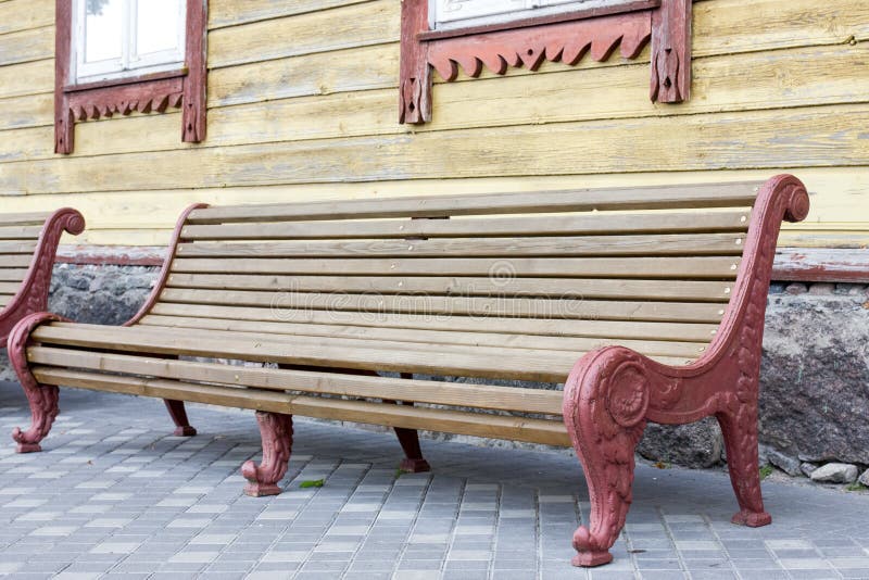 Vintage wooden bench stock photo. Image of leisure, chair 33278920