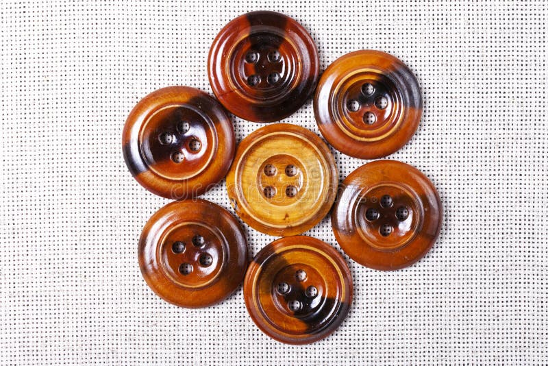 Vintage Wooden Buttons Background Stock Photo - Image of fashioned