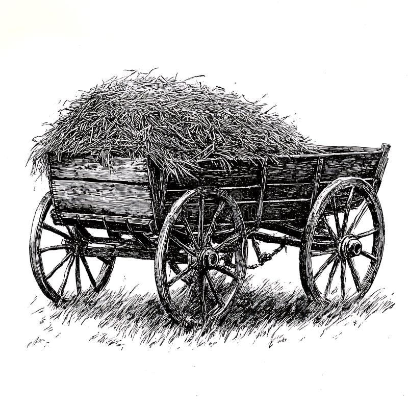 Hay Wagon Stock Illustrations – 1,224 Hay Wagon Stock
