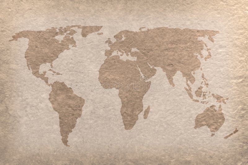 Vintage world map paper craft