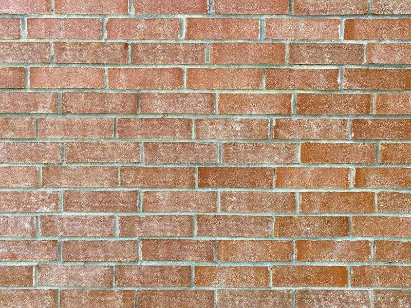 Vintage Worm Brick Wall Stained Closeup Retro Style Weathered Red