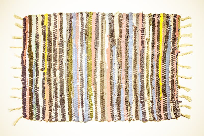 Vintage Woven Carpet Isolated Stock Photo Image of natural, texture