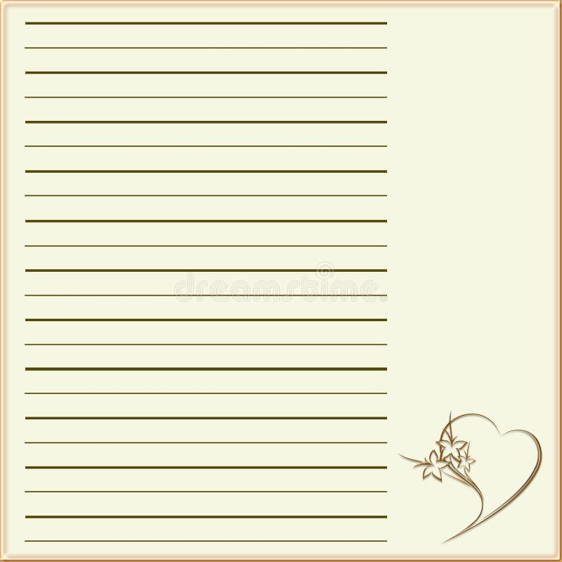 Vintage Writing Paper for Letters Stock Vector - Illustration of