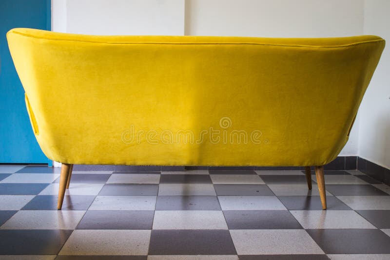 Vintage Yellow Furniture Closeup Detail Style Classic Stock Photo ...
