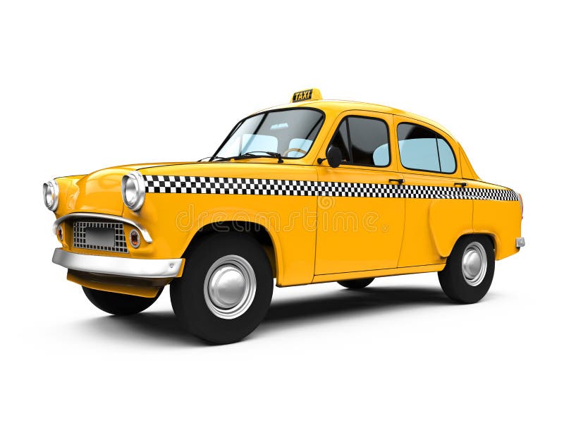 Vintage Yellow Taxi Stock Illustration Illustration Of Render Vintage Yellow Taxi Stock Illustration Illustration Of Render