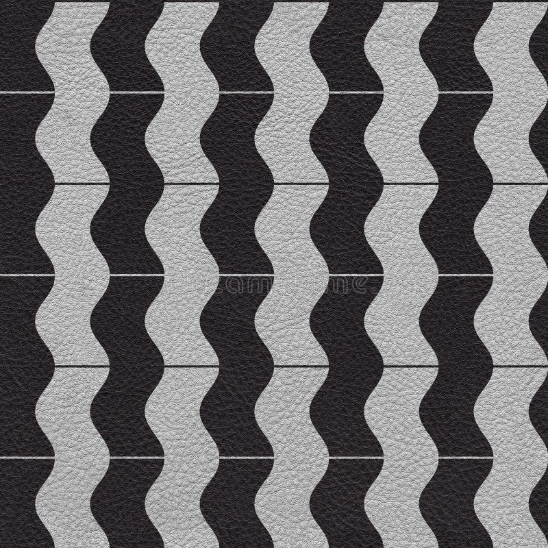Vintage Zig Zag Pattern Seamless Background Leather Surface Stock