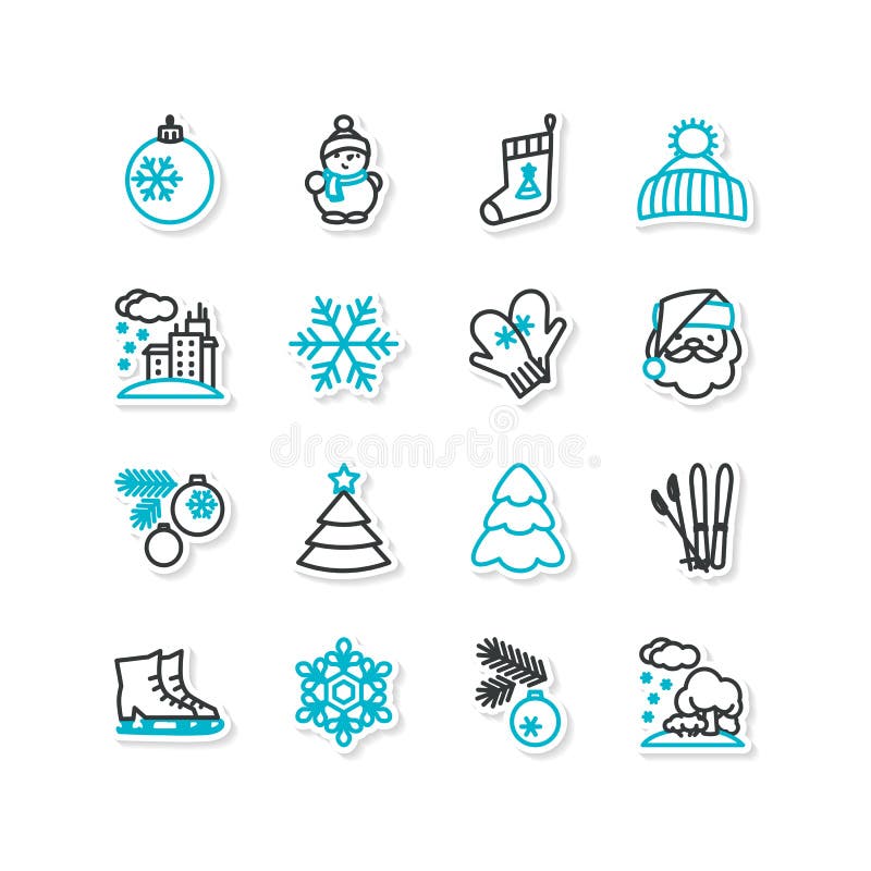 Vinter vektor illustrationer Vinter vektor illustrationer