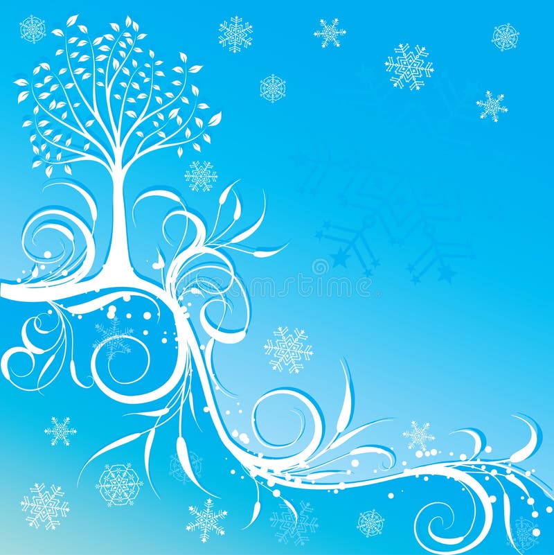 vinter för bakgrundstreevektor stock illustrationer vinter för bakgrundstreevektor stock illustrationer