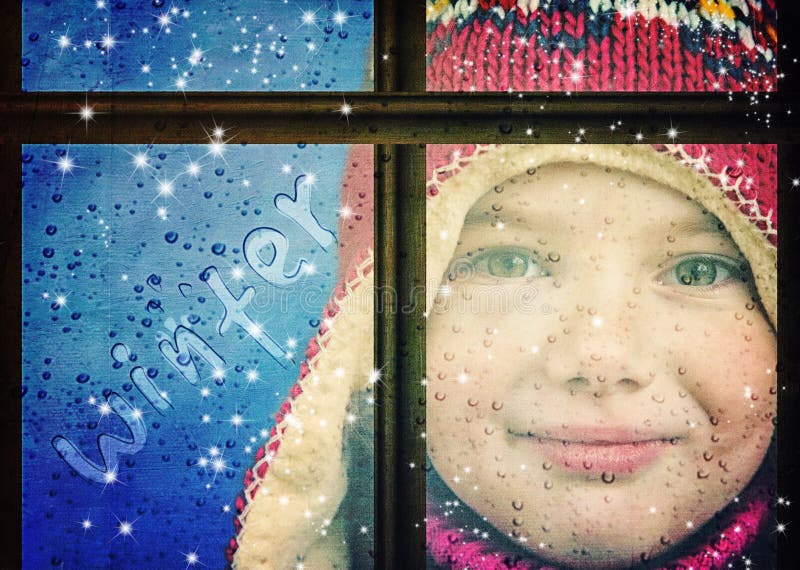 Vinterflicka arkivfoton