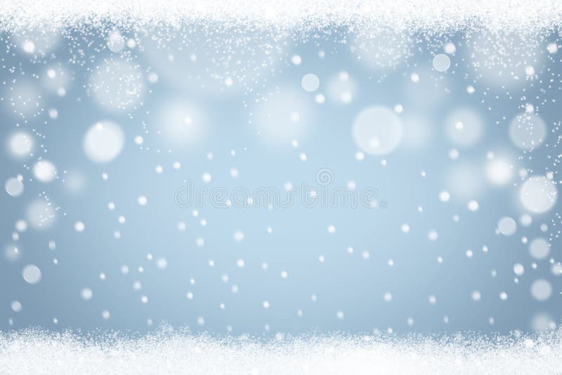 Vintersnöflingaljus - blå bokehbakgrund Abstrakt bakgrund för julferiesnö stock illustrationer Vintersnöflingaljus - blå bokehbakgrund Abstrakt bakgrund för julferiesnö stock illustrationer
