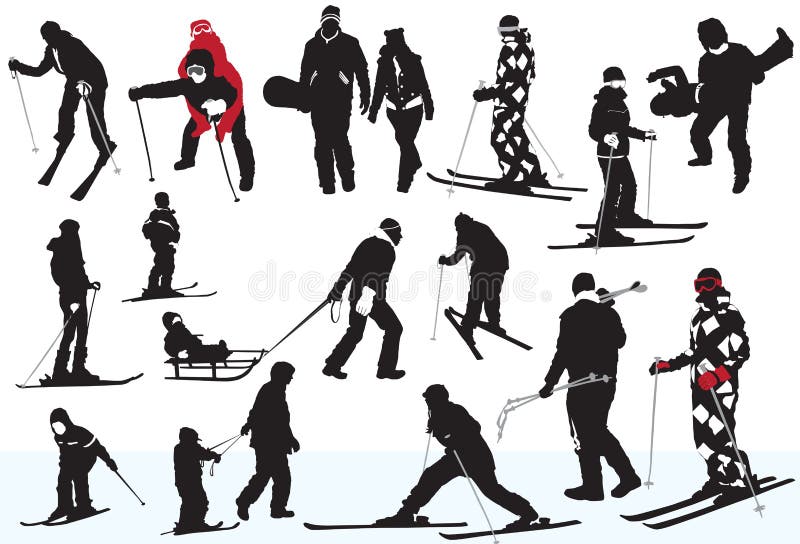 Vintersportar stock illustrationer Vintersportar stock illustrationer