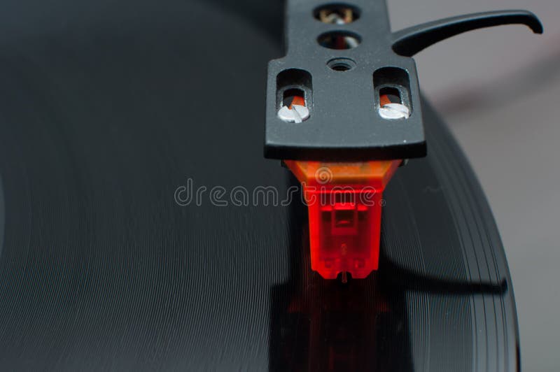 Vinyl cartridge top view stock photo. Image of high, retro 18924534
