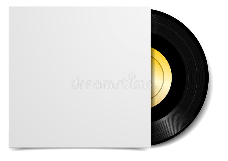 koncept nyheder Nævne Vinyl Record with Blank Cover Stock Illustration - Illustration of spot,  turn: 29332973