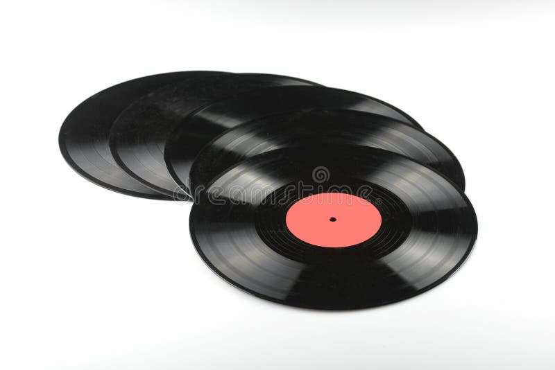 Vinyl Discs on White Background Stock Image Image of closeup, album
