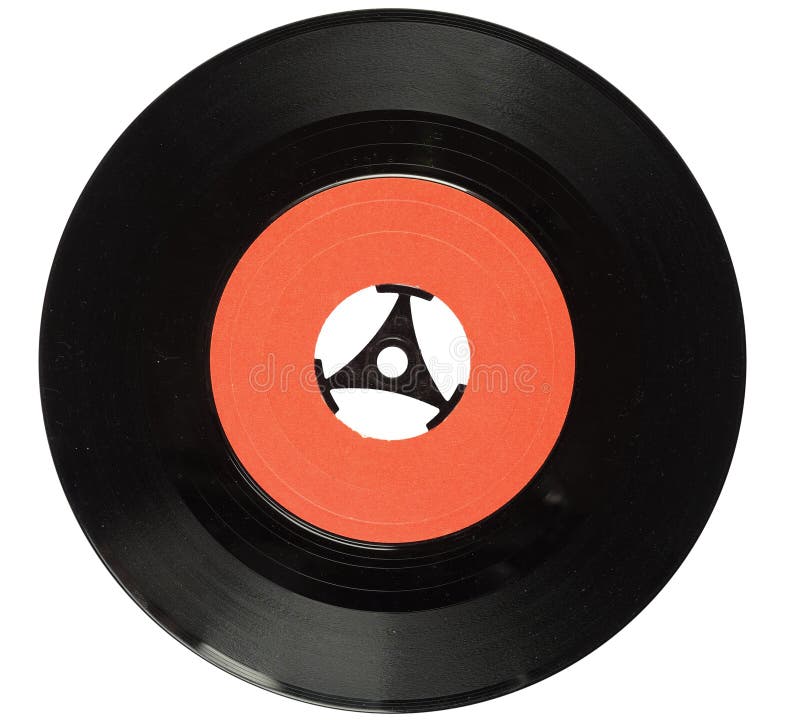 Vintage,dusty Vinyl 7 Inch Record with a Blank Label Isolated on White ...