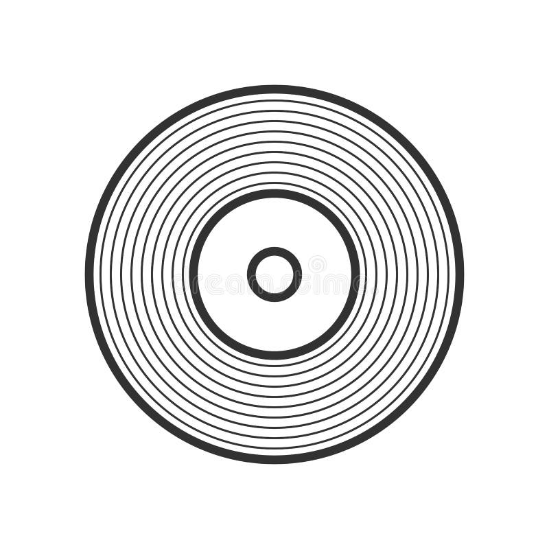 Vinyl-LP-Aufzeichnungs-Entwurfs-flache Ikone auf Weiß vektor abbildung Vinyl-LP-Aufzeichnungs-Entwurfs-flache Ikone auf Weiß vektor abbildung