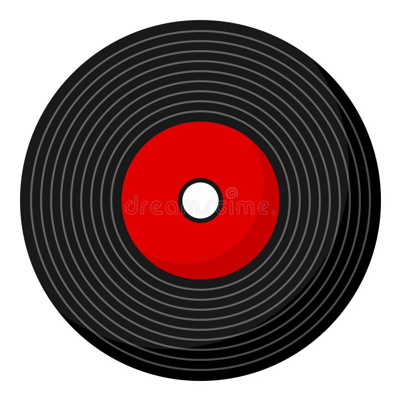 Vinyl LP Record Flat Icon Isolated on White