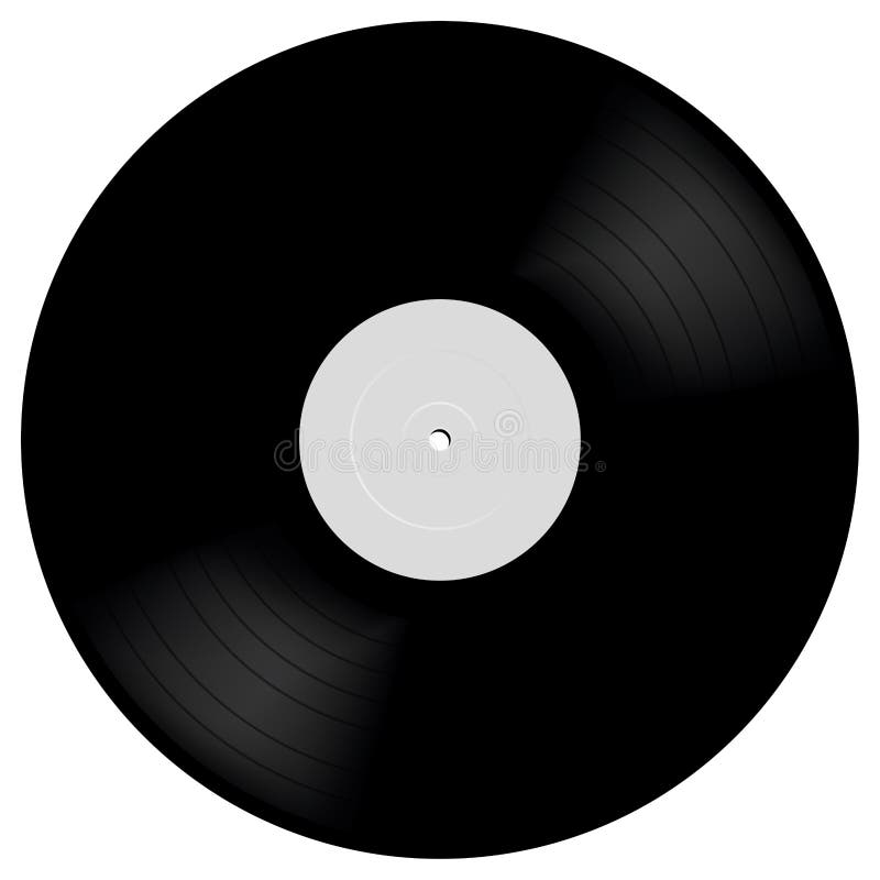 Black vinyl record lp album disc Royalty Free Vector Image