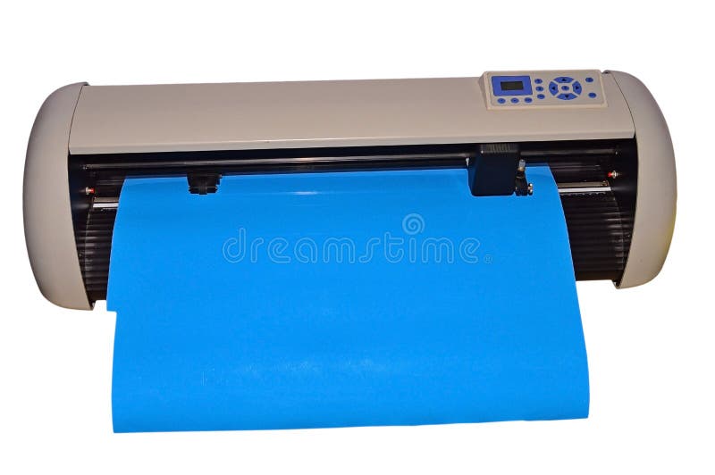 Vinyl Plotter Cutting Machine. Isolated with PNG File Attached Stock