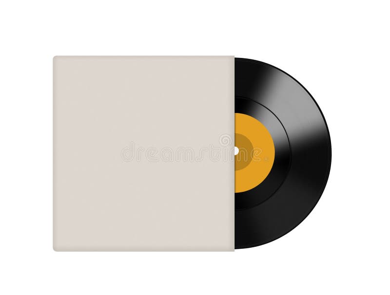 Vinyl Record with Blank Cover Stock Illustration Illustration of