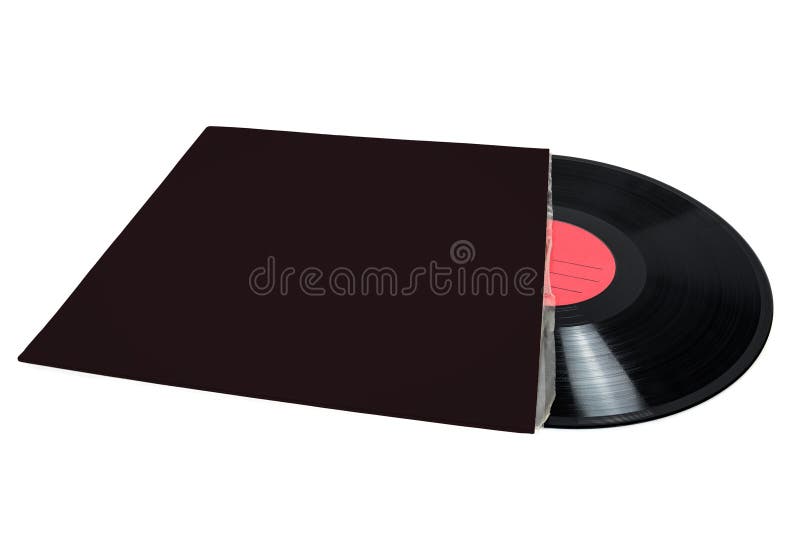 Vinyl Record In Blank Cover Stock Image Image of song, gramophone