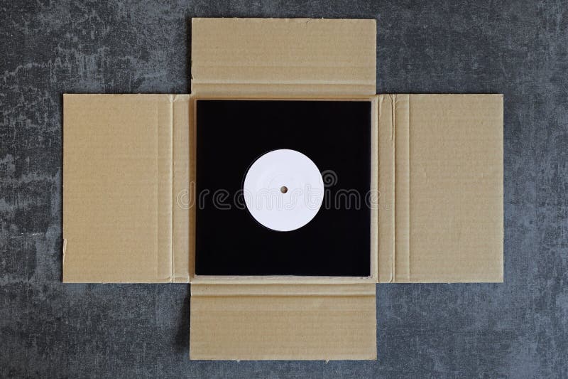 Vinyl Record Cardboard Mailer Shipping Box Stock Image Image of shipping, packaged 247634989