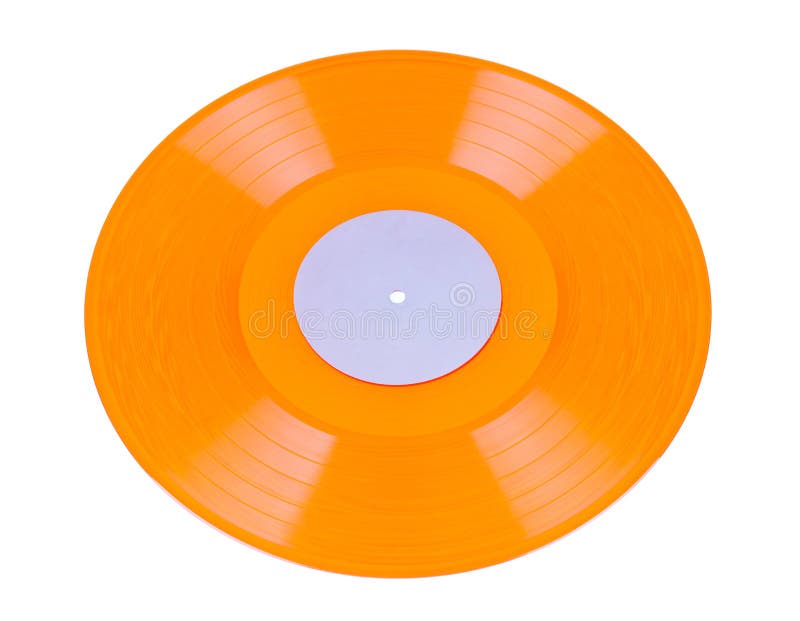 Yellow Vinyl Record Isolated On White Background Stock Photo Image of