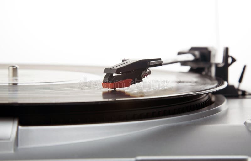 Vinyl Disc on Record Player Stock Image Image of audio, vinyl 25708509