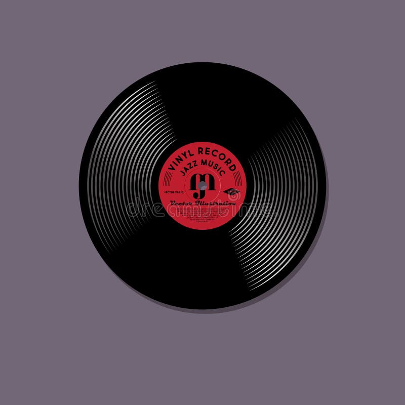 Vinyl Record with Ribbon. Logo for Vintage Music Store. Identity in ...